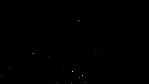 Abstract Looping Fire Sparks Rising Overlay Animation