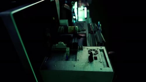 Futuristic Industrial Production Line Animation