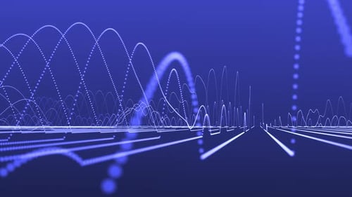 Contexto científico de linhas de frequência de forma de onda senoidal oscilante