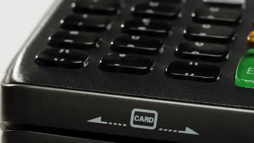 Close Up of NFC Terminal in the Shop