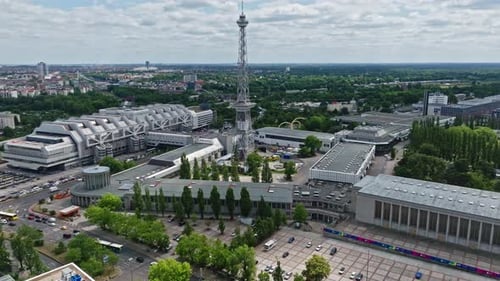 Aerial view of Messe Berlin , Germany