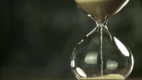 Super Slow Motion Sand Fall in the Hourglass Filmed on a Highspeed Camera at 1000 Fps