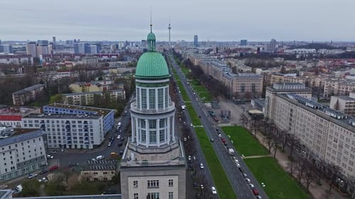 Vue aérienne de Frankfurter Tor, Berlin, Allemagne