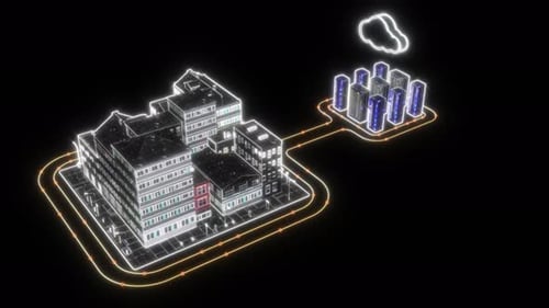 Nuvem digital privada de análise de IA de data center capaz de circular infinitamente