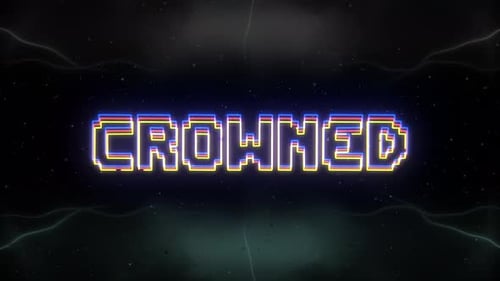 Crowned Neon Text With Retro Background