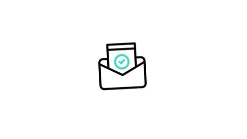 Animated Email Confirmation Icon with Checkmark