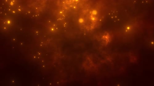 Warm Golden Particles Swirling on Abstract Ethereal Background