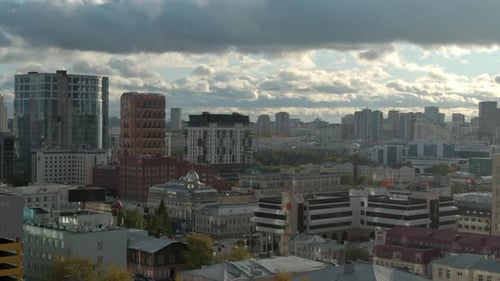 Top View of Beautiful Modern City in Summer Stock Footage Panorama of City with Modern Stylish