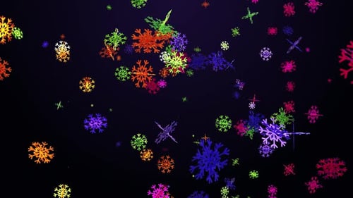 Mehrfarbiger Weihnachts-Schneeflocken-Hintergrund