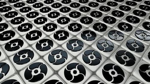 Luxury Background with Floating White Cubes, Exclusive, Black Figures, Reflection, 3D Render