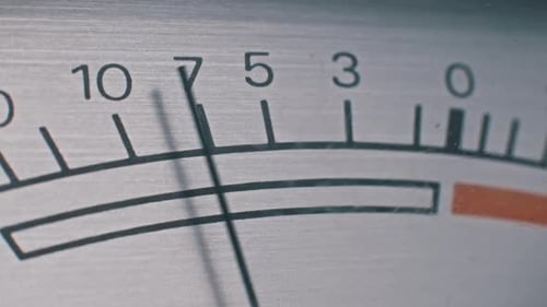 Retro VU Meter Analog Music Recording