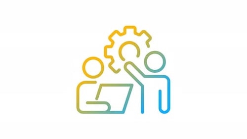 Ícone animado de gradiente de treinamento