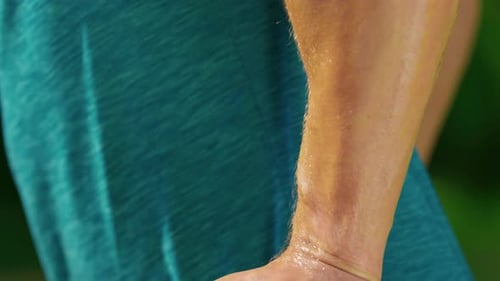 Sweaty Arm Muscular Workout Exercise