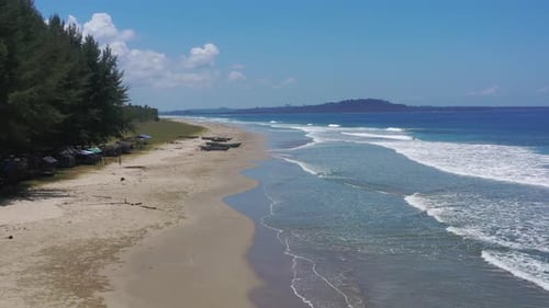 AH - Tropical Island and Beach Aerial View in Aceh Indonesia