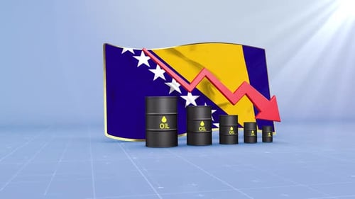 Bosnia And Herzegovina Oil Revenue And Reserves Decline With Red Arrow