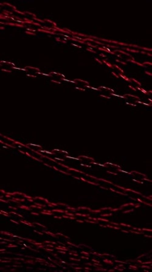 Fluid Red Chains Dynamic Abstract Motion Background