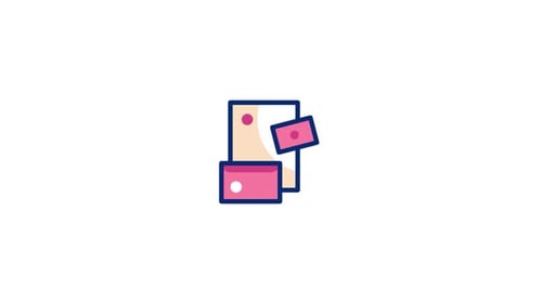 Flat Design Printer Icon Animation with Document Reveal