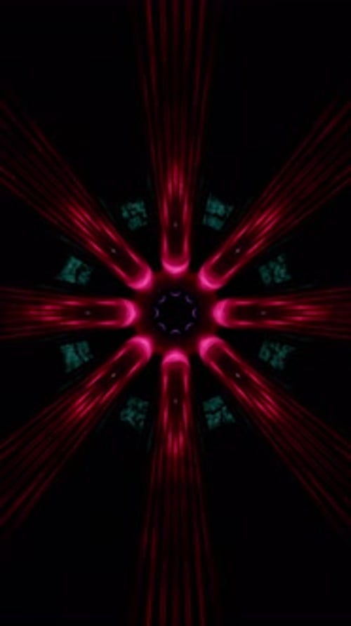 Abstract Neon Light Tunnel Animation