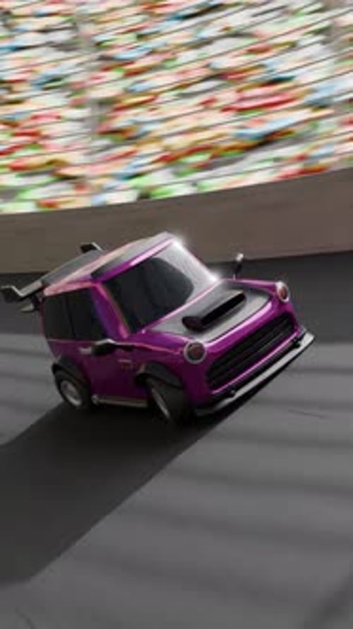 Racing Car Loop 3D Animation