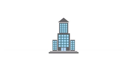 Flat Design Building Construction Animation Reveal