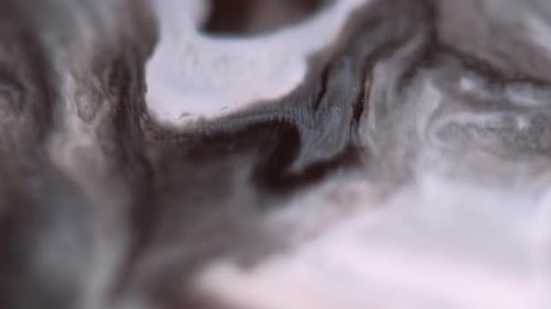 Abstract White and Gray Flowing Paint