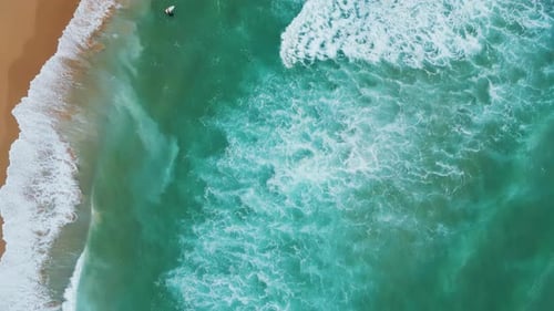 Ocean Waves Reflecting Sunlight