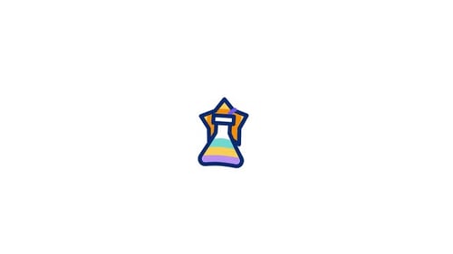 Hand Drawn Science Lab Flask Star Animation