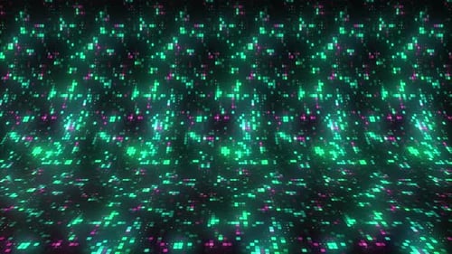 Background of Shimmering Squares with Bend