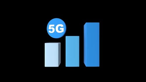 5G Network 3D Animation | Alpha Channel