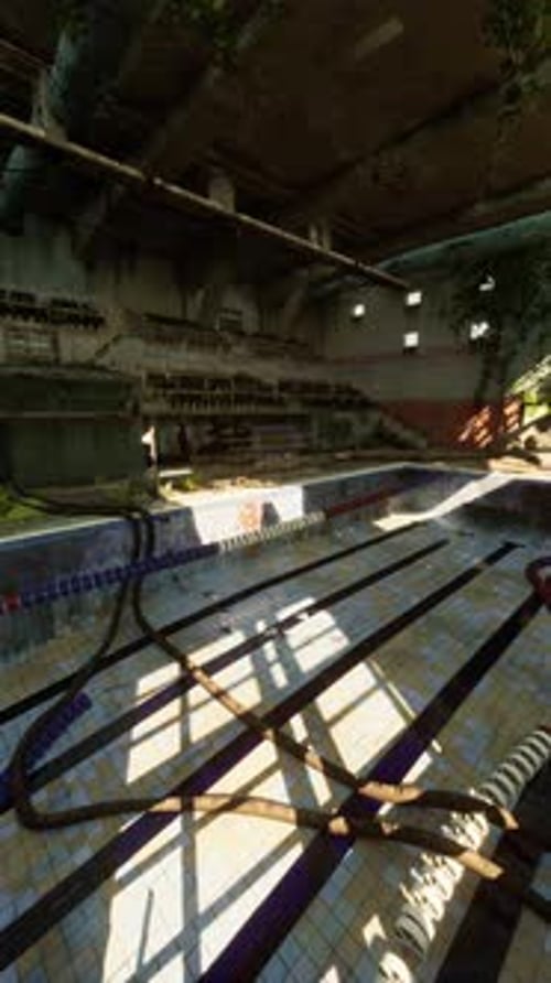 Abandoned Swimming Pool Without People