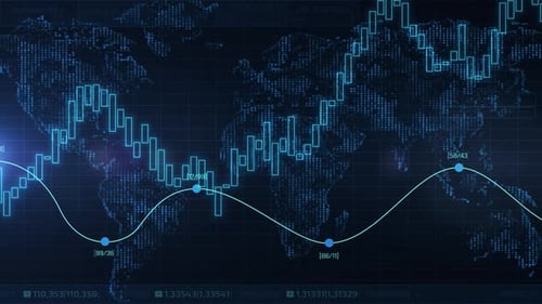 Global Stock Market Displaying Financial Data and Charts