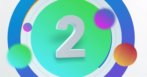 Modern Countdown Timer with Circular Graphics