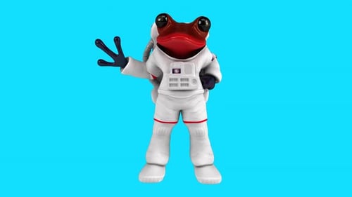 Fun 3D cartoon frog (with alpha channel included)
