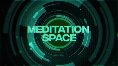 Meditation Space Futuristic Cyberspace Background
