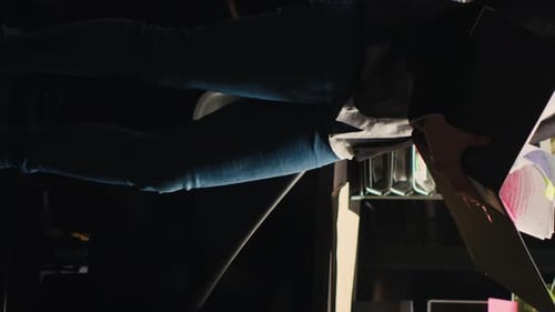 Investigator Working on Case in Crime Office