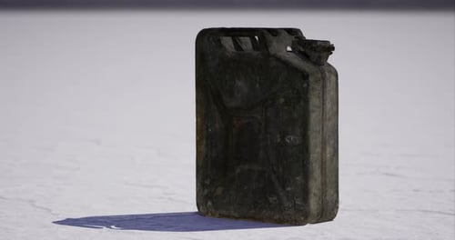 Dirty Military Fuel Jerrycan Rotating 3D Animation