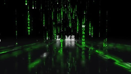 Futuristic Green Digital Code Text Reveal
