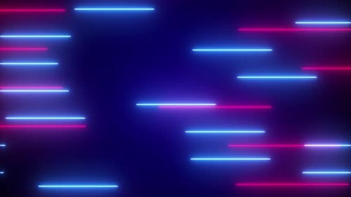 Abstract directional glowing neon lines geometric background animated. colorful neon line background