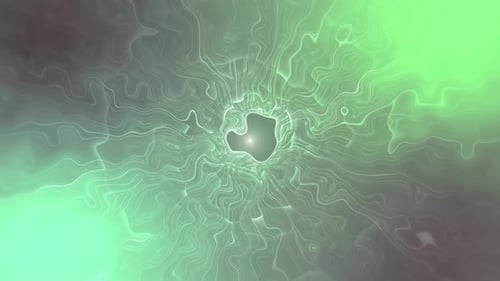 Trippy Waves Background Black And Green 4K