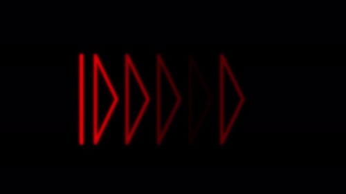 Abstract Red Neon Glowing Arrows Loop Animation