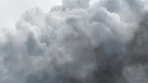 thunderstorm in white cumulonimbus clouds ultra HD.