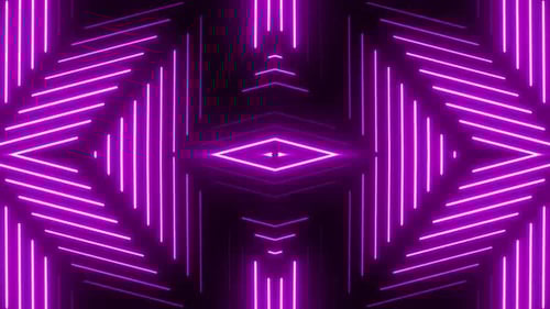 Hypnotic purple neon lights create a modern, abstract background