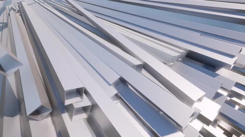 Metal Rectangle Pipe Industrial Tools Profile Pipeline Equipment 3d Style