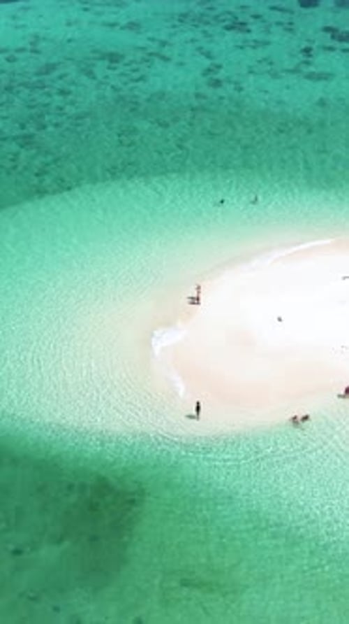 Couple on the Koh Lipe Island Thailand Beach a Tropical Island with a Blue Ocean