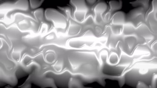 Abstract Silver Liquid Flowing Wavy Motion Background Loop