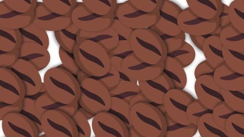 Fondo de bucle con icono de grano de café