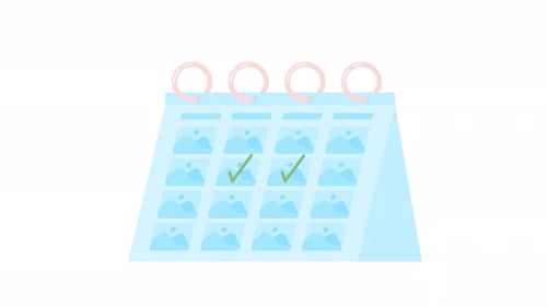 Animierter monatlicher Tischkalender