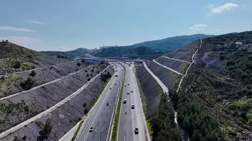 Vehicles driving on the highway