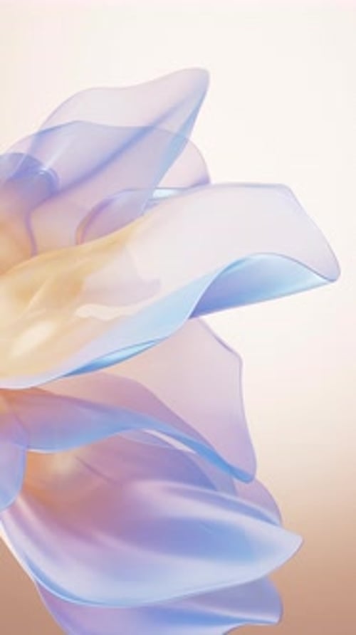 Gentle Flowing Organza Petals Abstract Background Loop