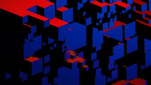 Cube Extrude Looping Block Background Animation